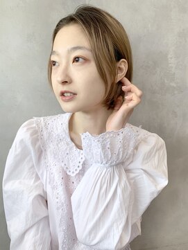 アイティーバイアルバム 藤沢店(IT by ALBUM) ボブスタイル_カーキグレージュマッシュショート_28501