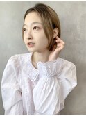 ボブスタイル_カーキグレージュマッシュショート_28501