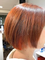 ヘアーブティック バグース(HAIR BUTIQUE Bagus)&nbsp;オレンジカラー・丸みボブ