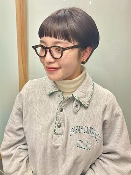 フレーム なんば店(FRAME) 丸みショート×アッシュベージュ