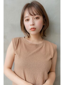 ケアリー 浦和美園(Carelly) 大人かわいい前髪セシルカットココアブラウンフリンジウェーブ