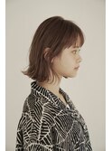 ミディアムヘア/ショコラベージュ/ボブルフ/新宿