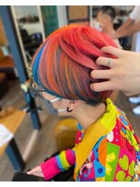 トルチェ(toRtue)&nbsp;個性的　レインボーカラー　アンブレラカラー　デザイン