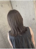 ブリーチなし　透明感カラー　オリーブグレージュ　おおたかの森