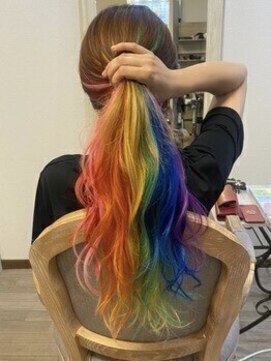 ジュエル アンド バービー(Jewel&Barbie) 【ビフォーアフター】エクステでダメージ0派手髪ご相談も大歓迎