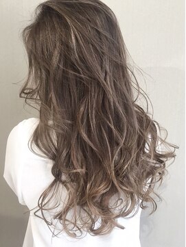 アオアクア バイ グルグル 小岩店(ao akua by GULGUL) 前髪 大人かわいいナチュラルペールベージュハイライト【小岩】