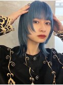cobalt blue/step cut/layer/コバルトブルー/姫カット/レイヤー