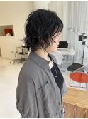 スパイラルパーマラブウェーブ大人ショートボブ