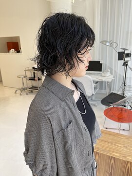 ハイブ 金沢(Hive) スパイラルパーマラブウェーブ大人ショートボブ