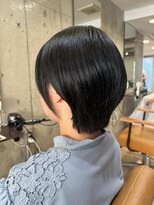 ヘア ルーナ バイ アプリーレ(hair lune by Aprire)&nbsp;大人可愛い耳掛けひし形小顔丸みショートボブ30代40代50代