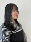 柔らか質感のレイヤーストレート