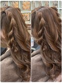 ねじりハーフツインヘアセット