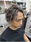 波巻きサーフカール×ホワイトメッシュ
