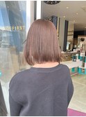 ブリーチなし!ベージュカラーのボブ