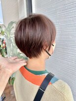 アパートメントヘアー&nbsp;髪質改善ヘアカラー/佐賀/コーラルオレンジ/ショート