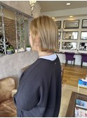 【ミニボブ】コンパクトショート×ブロンドベージュカラー
