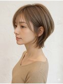 くびれショート×ミルクティベージュ