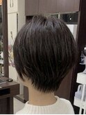 ミルクティーブロンド/ダークブルー/デジタルパーマ/成田