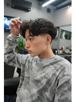 リッチブランドアンドコー 守口店(Rich Brand&Co)&nbsp;センターパートニュアンスパーマ韓国カルマパーマコンマヘア