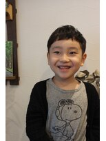 ヘアー ド ブラン(Hair de Brun)&nbsp;☆キッズカット☆短めバングのツーブロック☆