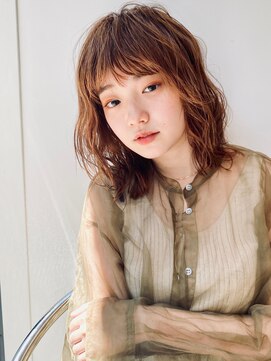 エムスラッシュ センター南(M.SLASH) 【M.SLASH】無造作ミディ/ウェーブパーマ/ナチュラルカラー!