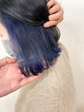 オル(Olu) 【MASAYA】ブルーインナーカラー×くびれヘア