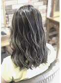 人気No.1☆外国人風コントラストハイライト☆ミルキーグレージュ