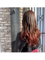 ティグル カミトオリ(TIGRE kamitori)&nbsp;巻き髪◎オレンジグラデ