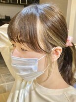 ヴァンクシー バイ ルナ(VANKCY by Luna)&nbsp;黒髪/グレーベージュ/レイヤーロング/前髪パーマ/向ケ丘遊園