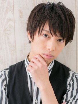 モッズヘア メン 上尾東口店(mod's hair men) アッシュオリーブが優等生風な知的くせ毛メンズショートQ上尾