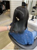 インナーカラー/グリーン/オリーブブラウン