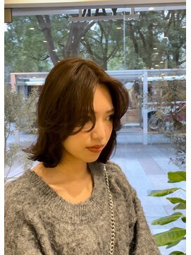 シアン 矢場町店(CYAN.) 外はねボブ×韓国風ヘア×前髪パーマ