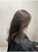 大人可愛い大人美人ふんわりカール小顔カットショコラアッシュ