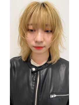 バサ 花小金井店(BASSA) ハイトーンウルフクビレイヤーブリーチぬきっぱなしダブルカラー