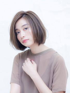 ジェニーバイメノン(JENNIE by Menon) ワンレングス×ことりベージュ×大人ボブ