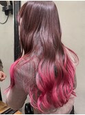 グラデーション × ピンク