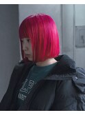 【MAAAAAC】ビビットレッドピンクボブ