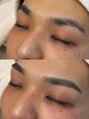 ミレボ 心斎橋(ME.REBO) 男らしい印象を与える、並行ストレート眉デザイン[心斎橋/美眉]