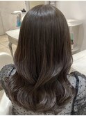 グレージュ/ブリーチなしカラー/透明感カラー