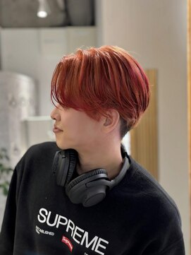 ムーン バイ ケンジ(moon by KENJE) 【takumi】オレンジ/ブリーチなしカラー/センターパート