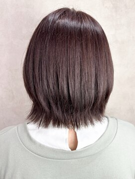 ルノン(LUNON) ホワイトグレージュミニウルフチェリーブラウンデジタルパーマ