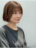 くすみベージュボブ〈表参道/青山/drop〉