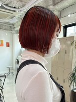 デート 下北沢(DATE) 下北沢タッセルボブ切りっぱなしミディアムダブルカラーブリーチ