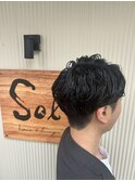 【清潔感抜群、男前ツーブロックショート】