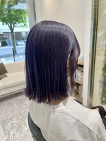 イメージア ボーノ相模大野店(IMAGE-A) 【大人上品】ネイビーパープルボブ ミディアム セミロング