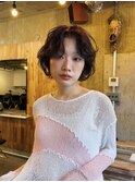 ショートボブ/レイヤー/ニュアンスパーマ/顔周りカット/20代30代