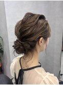 二次会/波ウェーブ/ヘアアレンジ/ゆるふわ/似合わせ