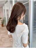 ゆるふわロングベージュカラーブリーチしない透明感カラー