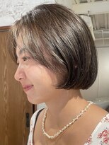 ナリー(Nary)&nbsp;ベージュカラーボブ/畑段/Nary六角/京都美容室
