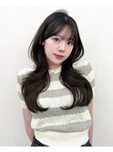 韓国ヘア　レイヤー　顔まわり